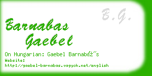 barnabas gaebel business card